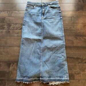 Zara Denim Maxi Skirt
